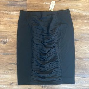New! NWT Ann Taylor Ruched Black Skirt